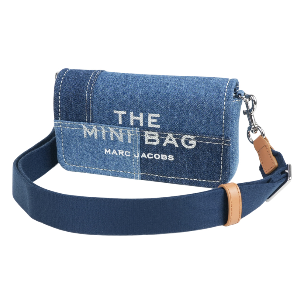 MARC  JACOBS The Denim 棉質牛仔迷你翻蓋包(藍色), , large