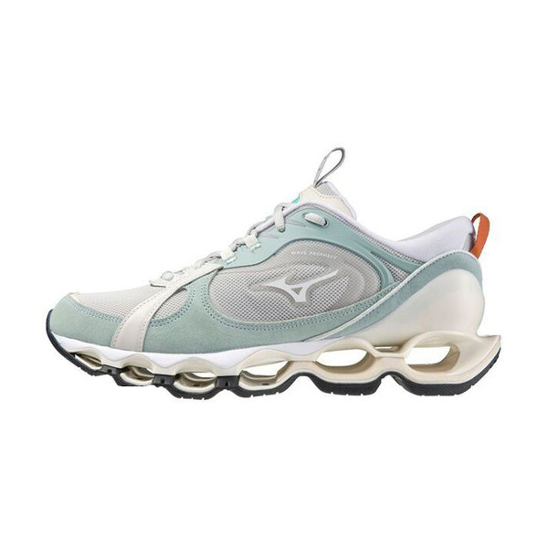 Mizuno Wave Prophecy β2 男女 慢跑鞋 運動 休閒 復古 日常 灰白綠 [D1GA235002], , large