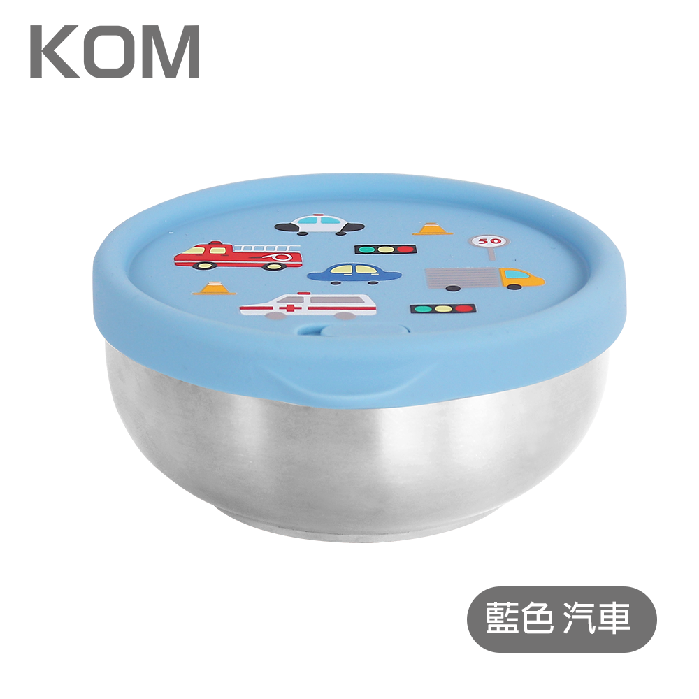 【KOM】雙層不鏽鋼矽膠密封兒童碗(幼兒園指定/圓匙升級) 三款任選, , large
