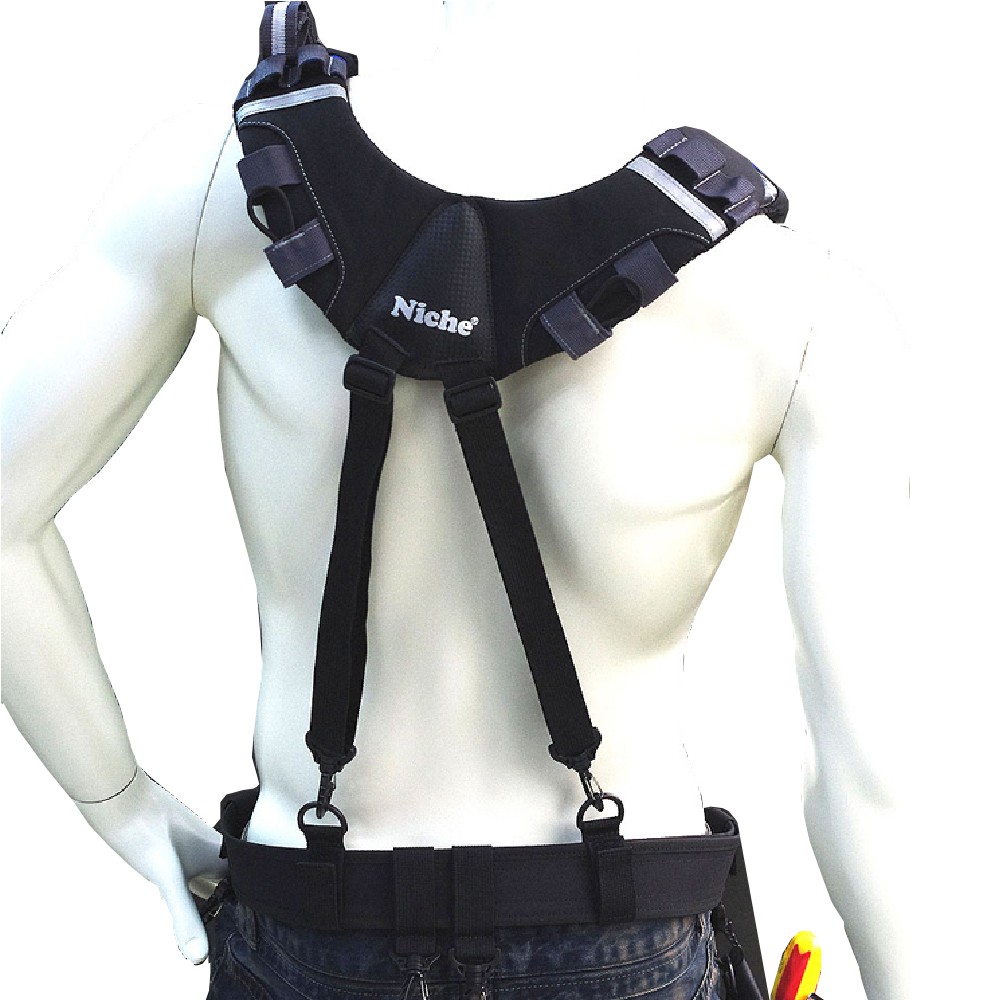 【Niche 樂奇】 工具肩背帶 雙肩背帶 工具腰帶吊帶可調式舒適加厚工作吊帶 TL-6203 適用於木工電工, , large