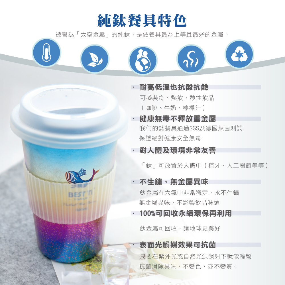 【熱愛系列隨行杯-愛地球】冰晶款 鈦杯 460ml 隨行杯 環保杯 咖啡杯, , large