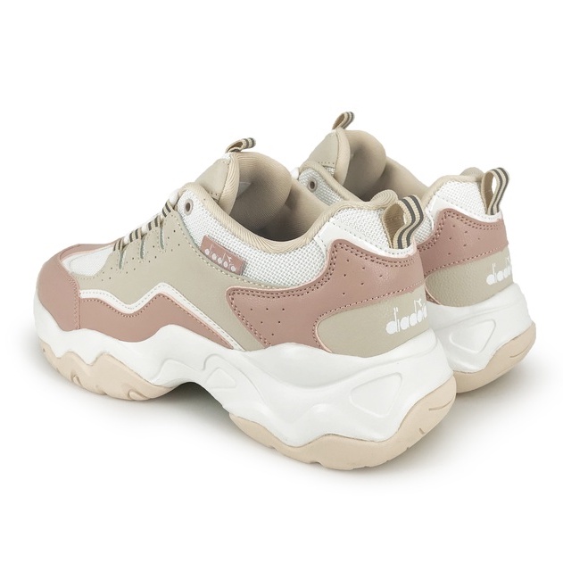 DIADORA迪亞多那 女生活時尚運動鞋 女運動鞋 女鞋 老爹鞋 透氣 保護後跟 Q彈 緩震 護趾 減壓 止滑 灰 粉, 灰, large