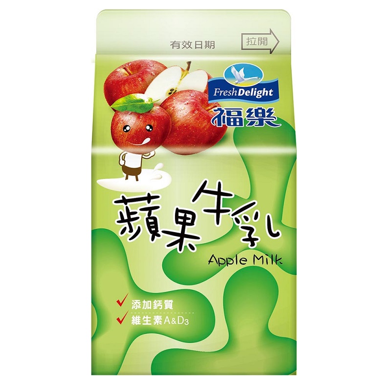 福樂蘋果牛乳 275ml, , large
