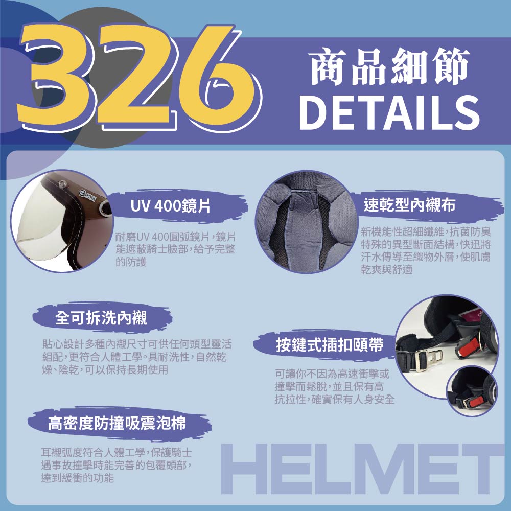 【平剛】GP-5 圓弧鏡車縫束圈復古帽 326, , large