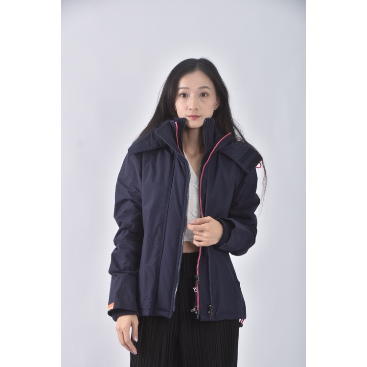 (S) 【國泰航空永續合作】superdry連帽藍色外套二手衣, , large