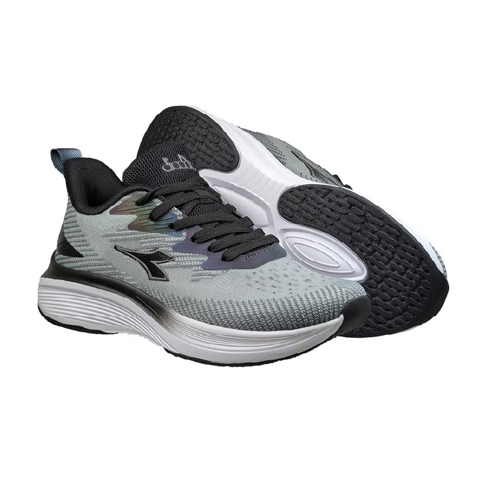 DIADORA迪亞多那 輕量專業慢跑鞋 女運動鞋 女鞋 透氣 輕盈 彈性 吸震 回彈 足弓支撐 耐磨 止滑 灰黑 紫, , large