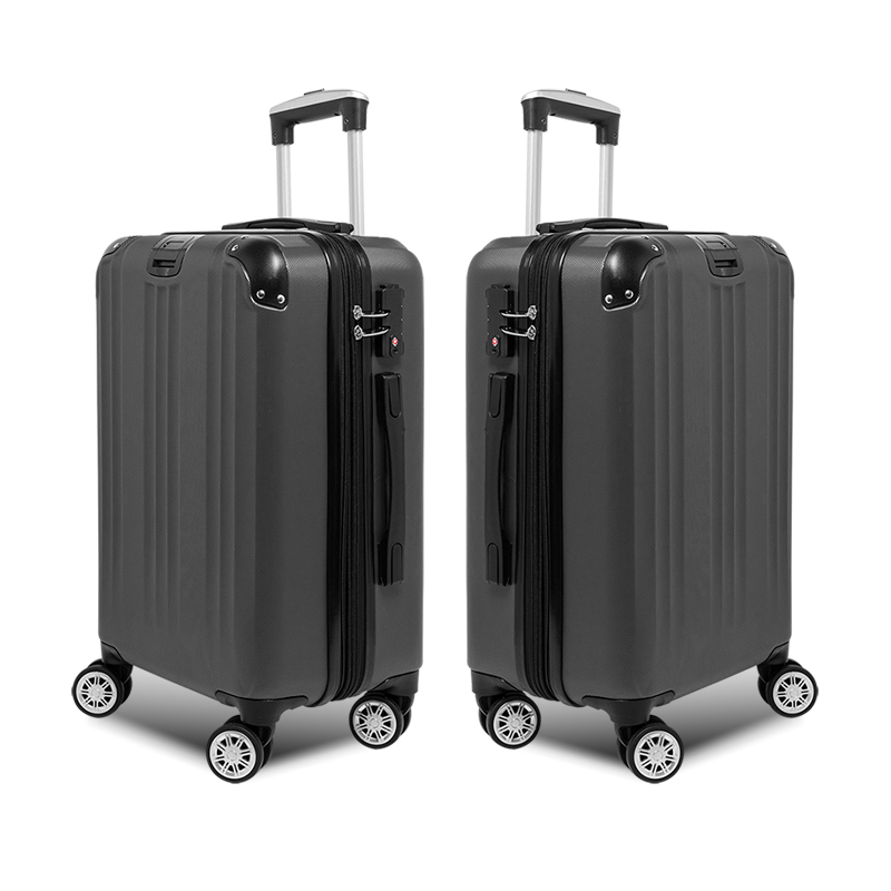 【Alldma鷗德馬】24吋ABS玩色拉鏈行李箱S2-鐵灰(贈B2束帶)