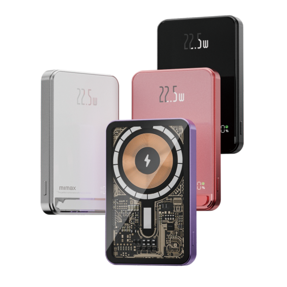 Mimax MiMi Magnetic Wireless Charging Stand Power Bank 10000mAh, Slim & High Capacity, , large