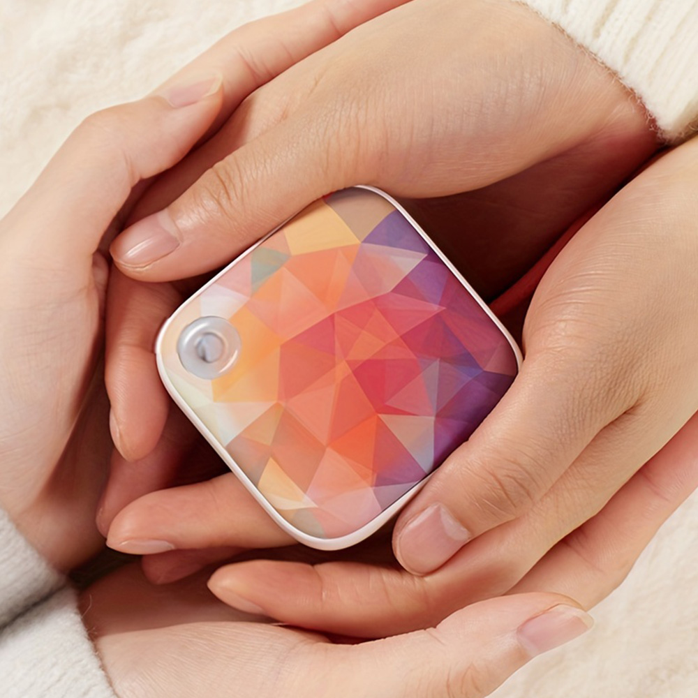 日光寶盒暖手寶【8色可選】附提繩 方塊暖手寶 暖手寶 雙面發熱 輕巧 LED燈 TYPE-C充電 小熊提繩 矽膠提繩 3秒發熱, , large