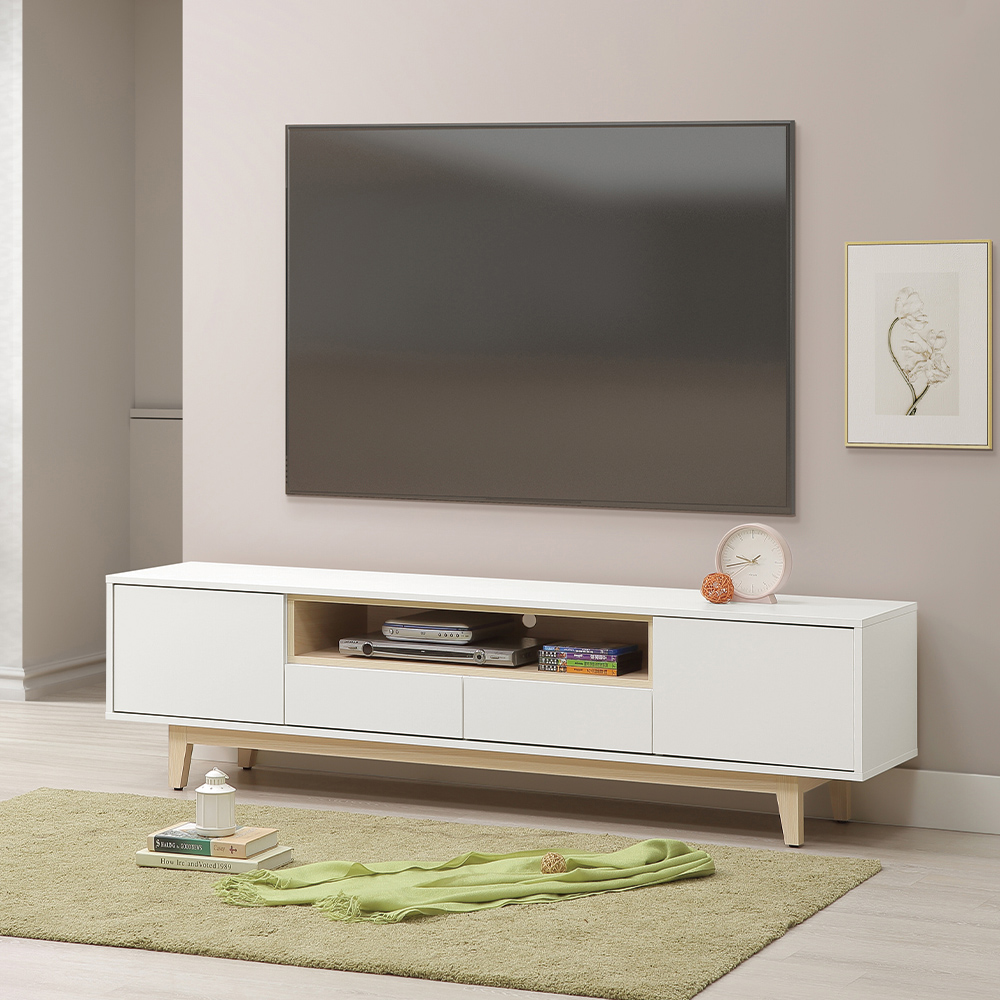 【唯熙傢俱】羅伊原木雙色6尺電視櫃, , large