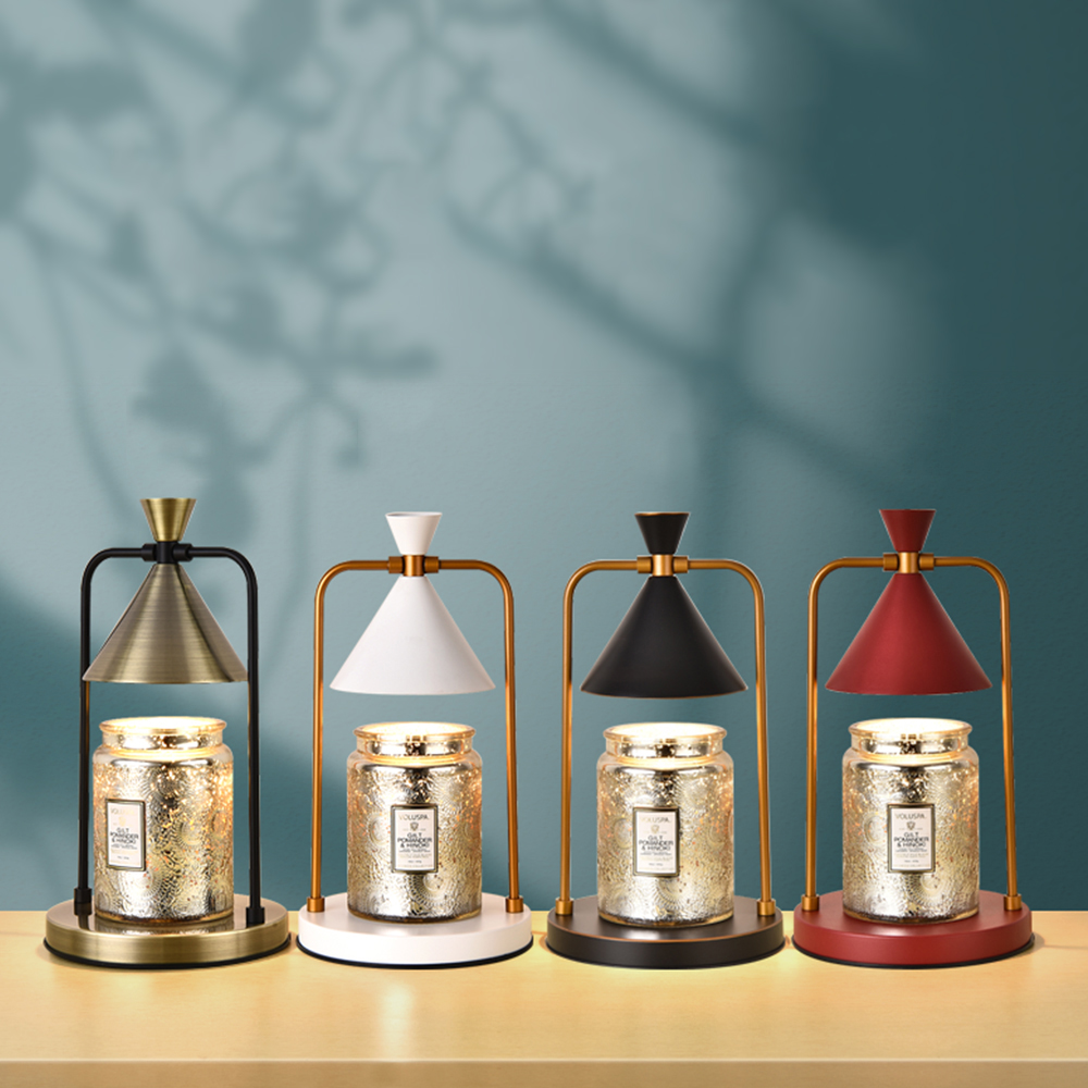 lussuoso - Classic and elegant dimmable timed wax melting lamp - textured black, , large