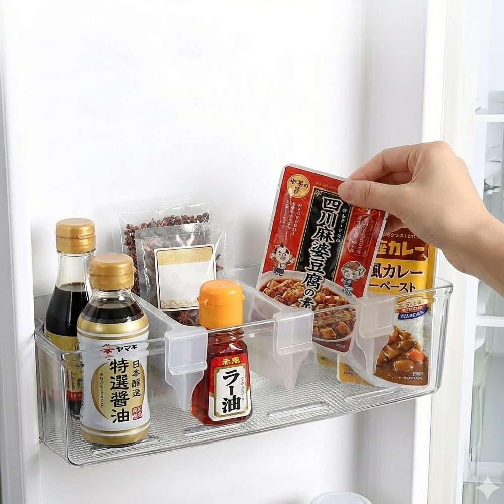 【上手家居】伸縮冰箱隔板 20入組-透明(冰箱收納/冰箱分隔板/冰箱門收納/收納隔板/分隔收納), , large