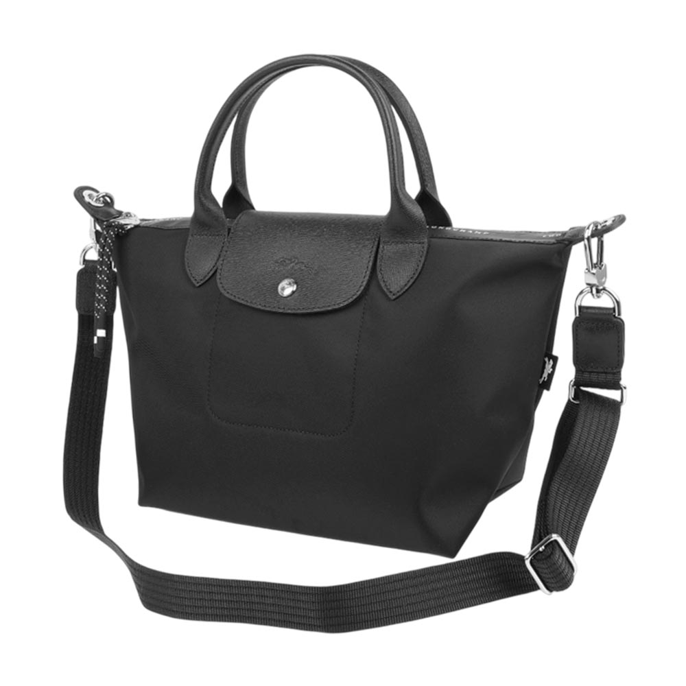 LONGCHAMP S號 LE PLIAGE ENERGY 再生帆布二用包(黑色), , large