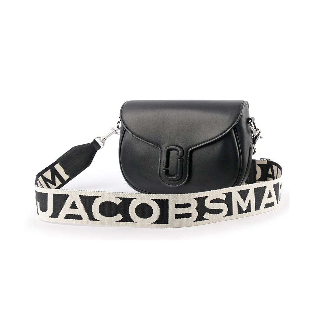 MARC JACOBS THE MESSENGER 翻蓋馬鞍斜背包/黑色, , large