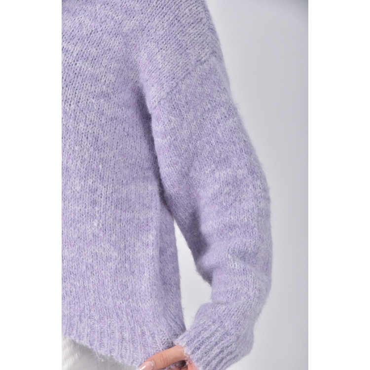 (XL) niceioi質感羊毛V領紫色長袖上衣二手衣, , large