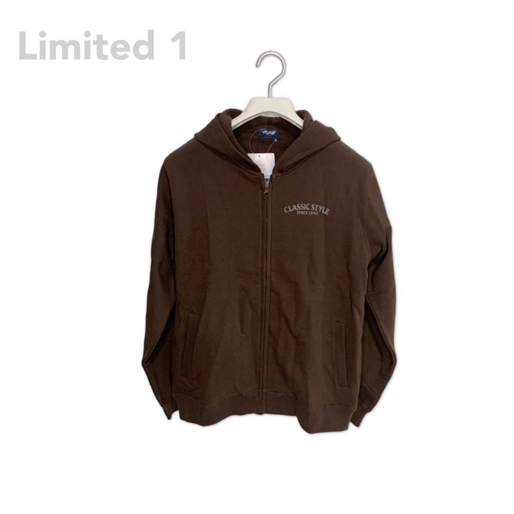 Personalized printed hooded jacket brown, , large