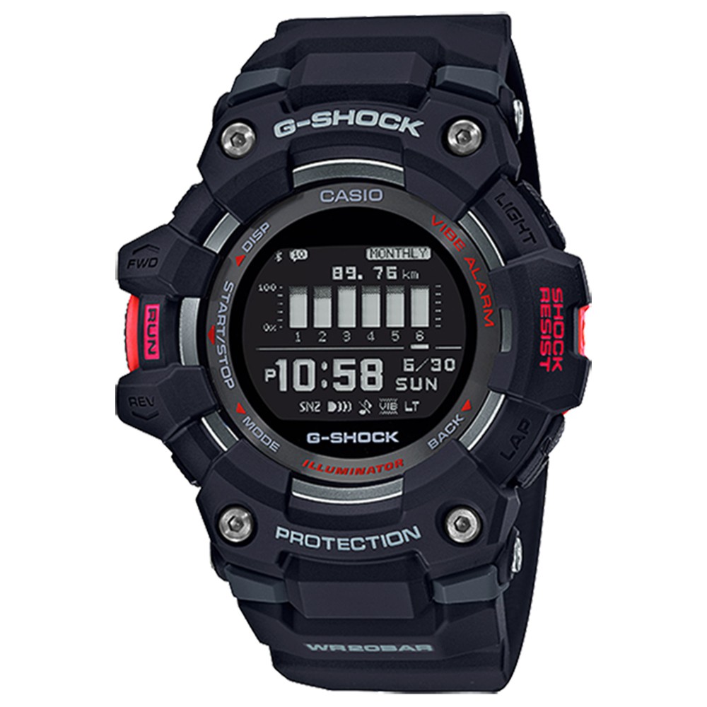 CASIO 卡西歐 G-SHOCK G-SQUAD 智能藍牙多功能運動電子錶 GBD-100-1, , large
