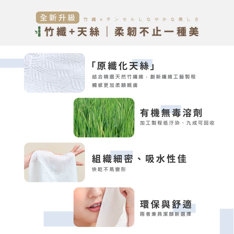 [潔顏佳子]竹纖維棉柔巾抽取包（60入/包）2入組, , large