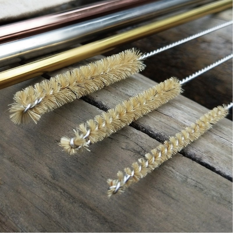 【小吸管刷組】天然豬鬃毛 清潔刷 矽膠 吸管套, , large