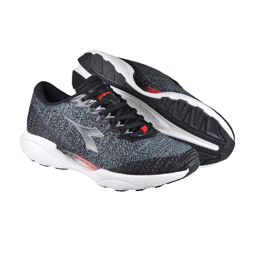 DIADORA迪亞多那 極速者輕量跑鞋 男運動鞋 男鞋 慢跑鞋 輕量 透氣 針織 吸衝 Q彈 緩震 氣墊乳膠鞋墊 藍 黑, , large