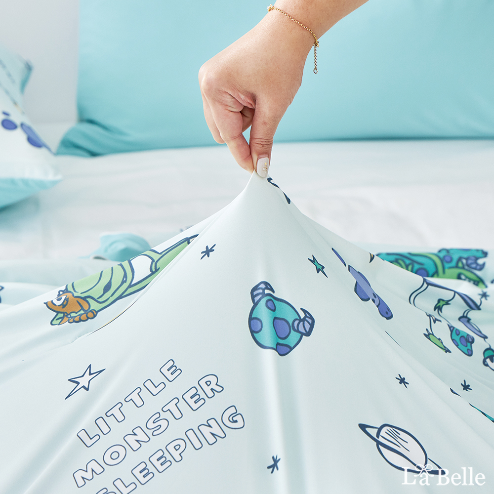 【Great Living 格蕾寢飾】義大利La Belle 迪士尼授權 眠綿冰升級2.0 玻尿酸抗菌涼感涼被 150x195cm-怪獸檸檬塔 怪獸電力公司, , large