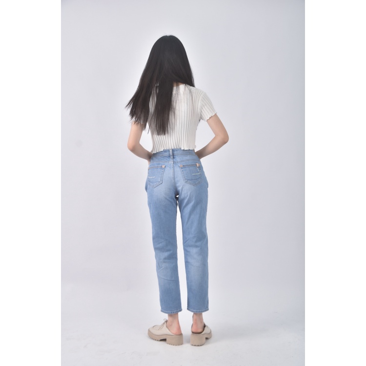 (XL) some thing丹寧牛仔質感棉質破洞藍色長褲二手衣, , large