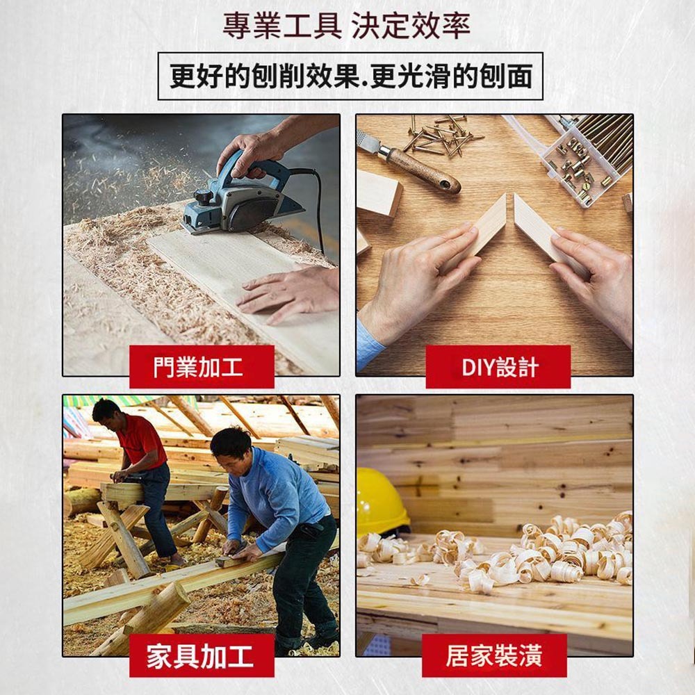 110V Wood Planer - Standard Configuration (Tool Holder + Sharpening Holder + Guide Ruler + Blades + Wrench), , large