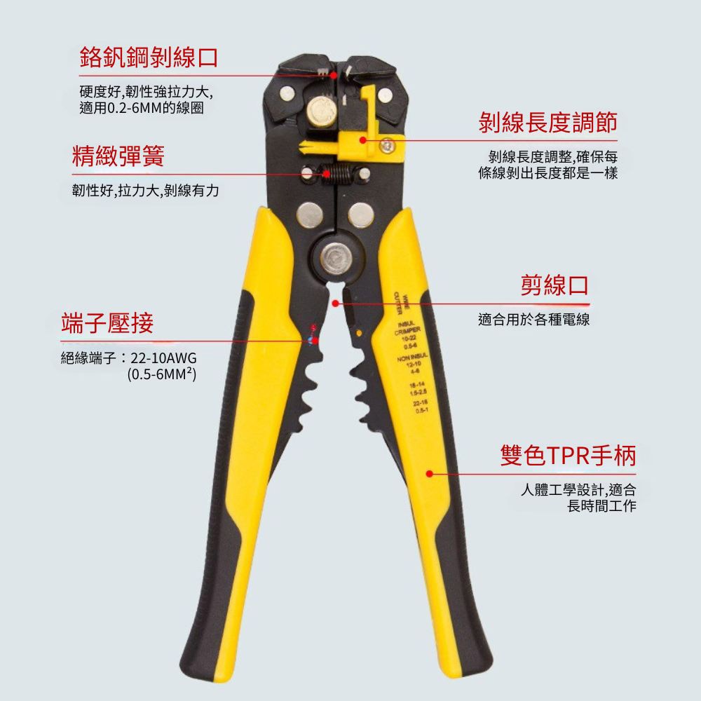 多功能快速剝線鉗/隨機色, , large