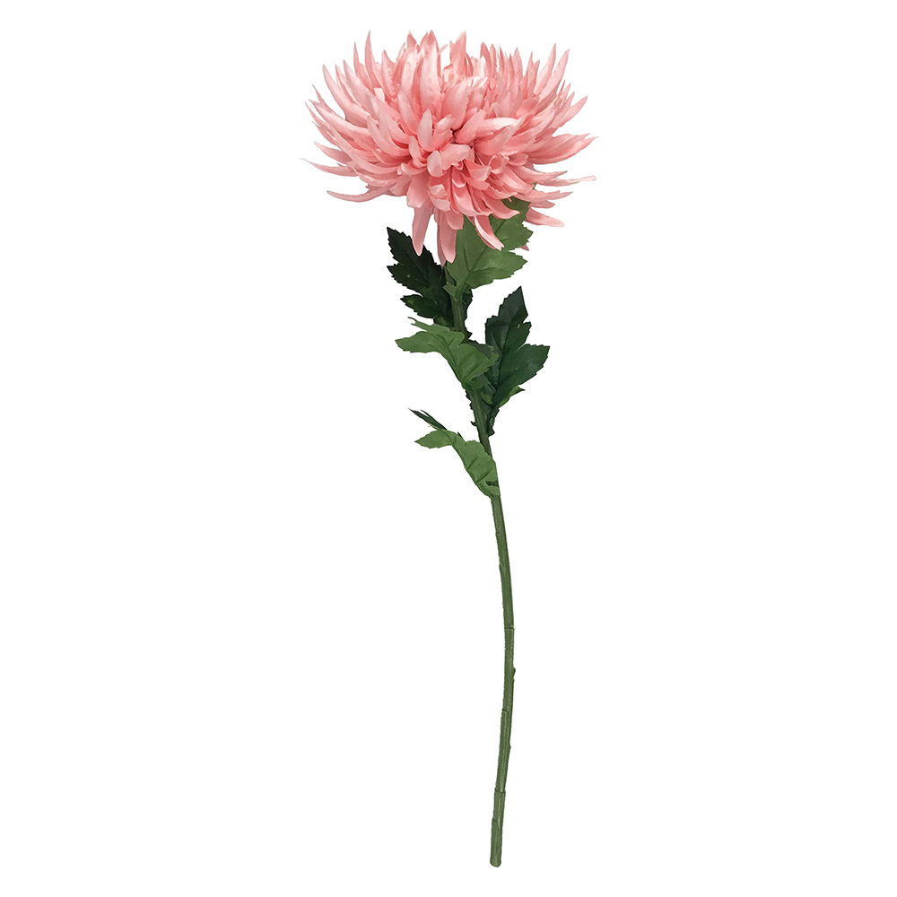 【YU Living】仿真裝飾大菊花 人造花枝-粉紅