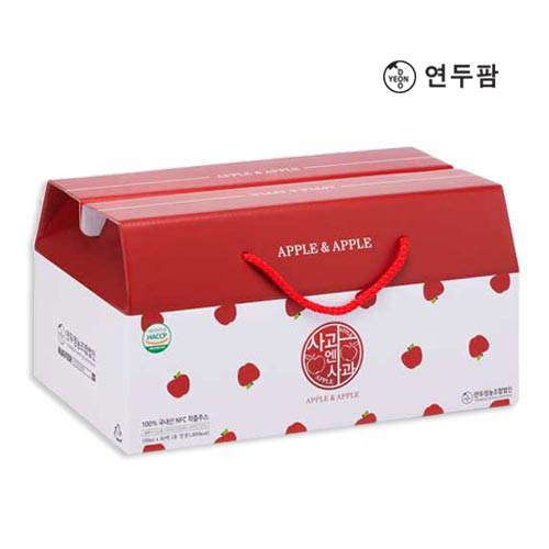 【韓國YEONDOOFARM妍杜農場】NFC 100% 好農蘋果汁禮盒組 (100ml × 20包), , large