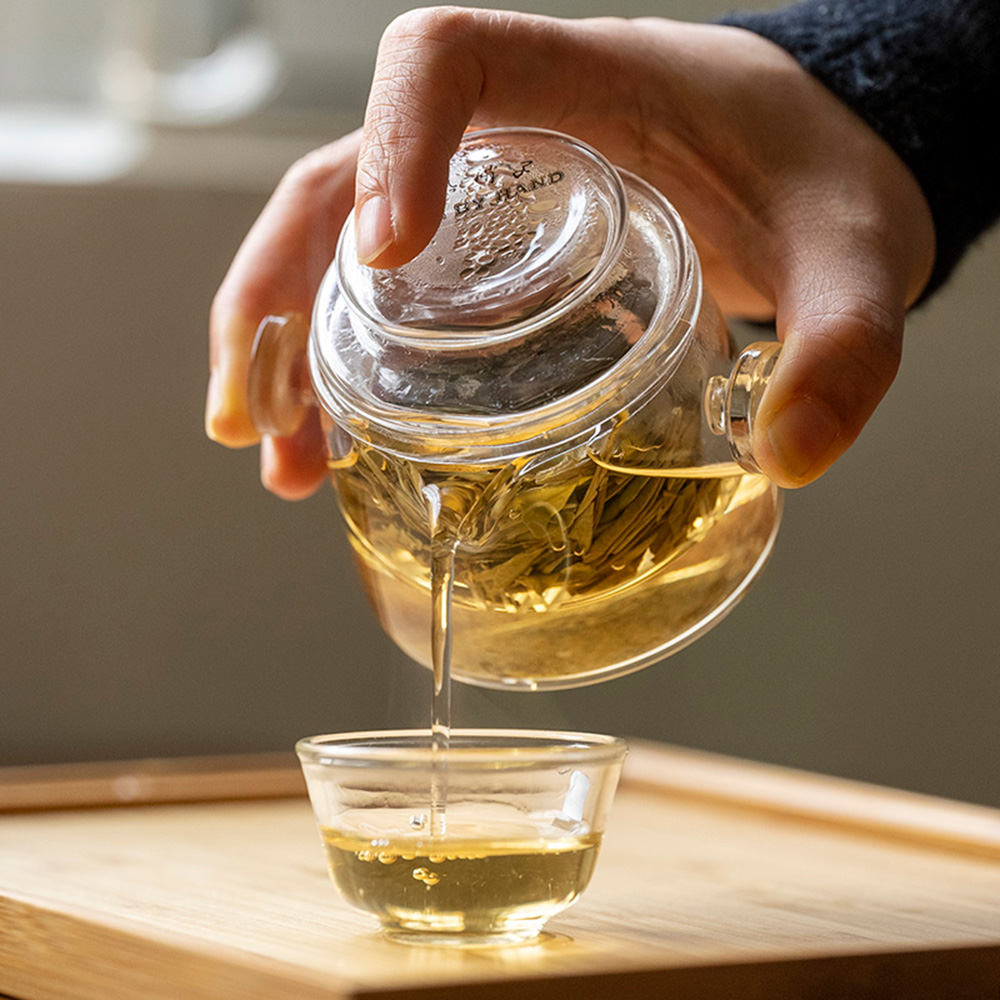 【GlassKing】FH-799G 耐熱手抓壺 耐熱玻璃壺 高硼硅玻璃 功夫茶具 三才杯 泡茶壺 個人壺, , large