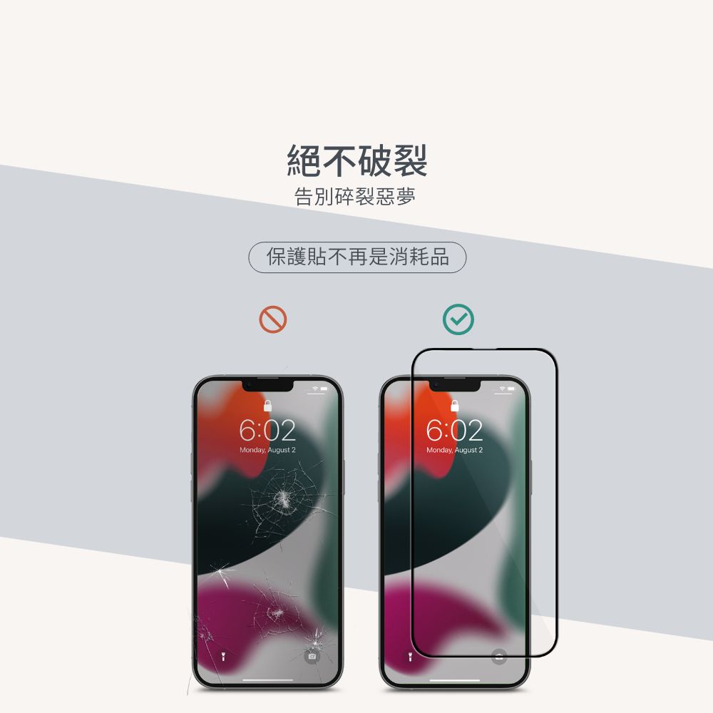 Moshi AirFoil Pro 強韌抗衝擊滿版螢幕保護貼 for iPhone 13 Pro Max, , large