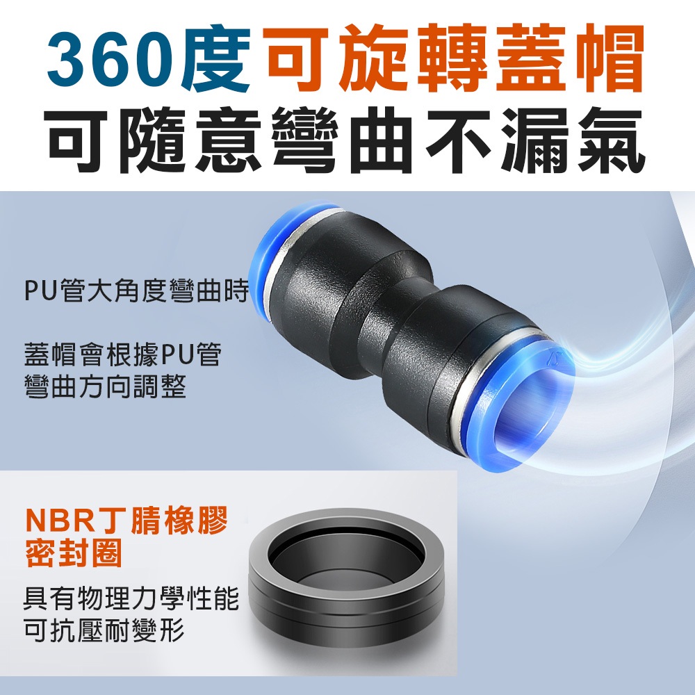 省力快速接頭 直通 三通 四通 空壓機公母頭 氣管接頭 風管接頭 PU/PE/PG/PV/PY/PW/PEG, , large