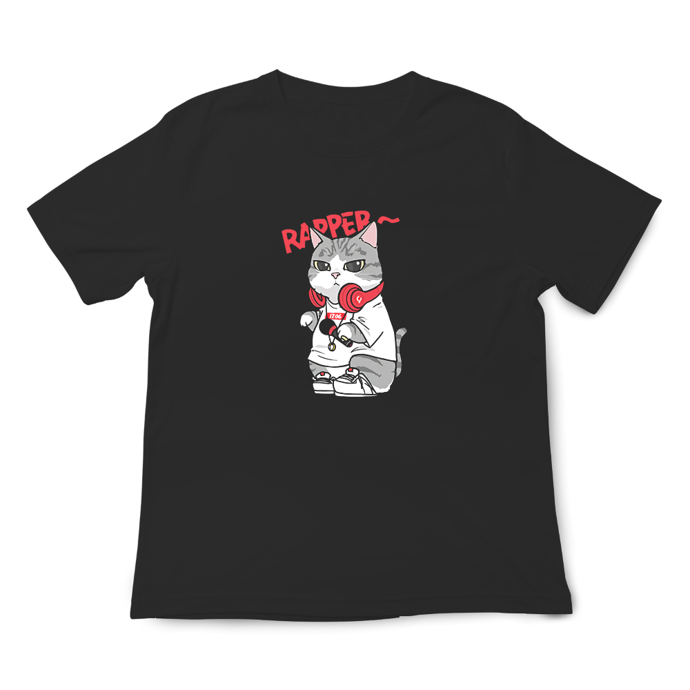 JZ TEE Hip-Hop Cat Graphic Tee, , large