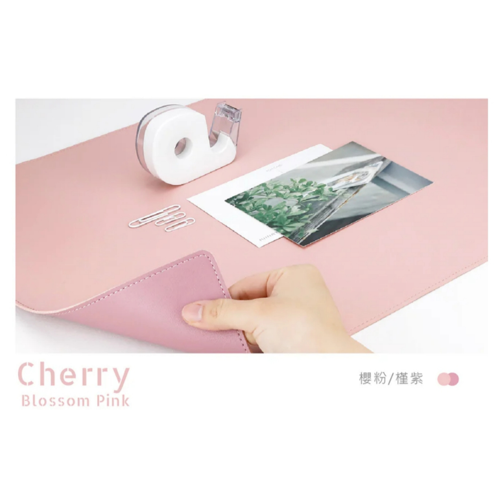 力大牌ABEL  雙色PU皮質桌墊 60CM/90CM天藍+果綠66829(90*45CM), , large