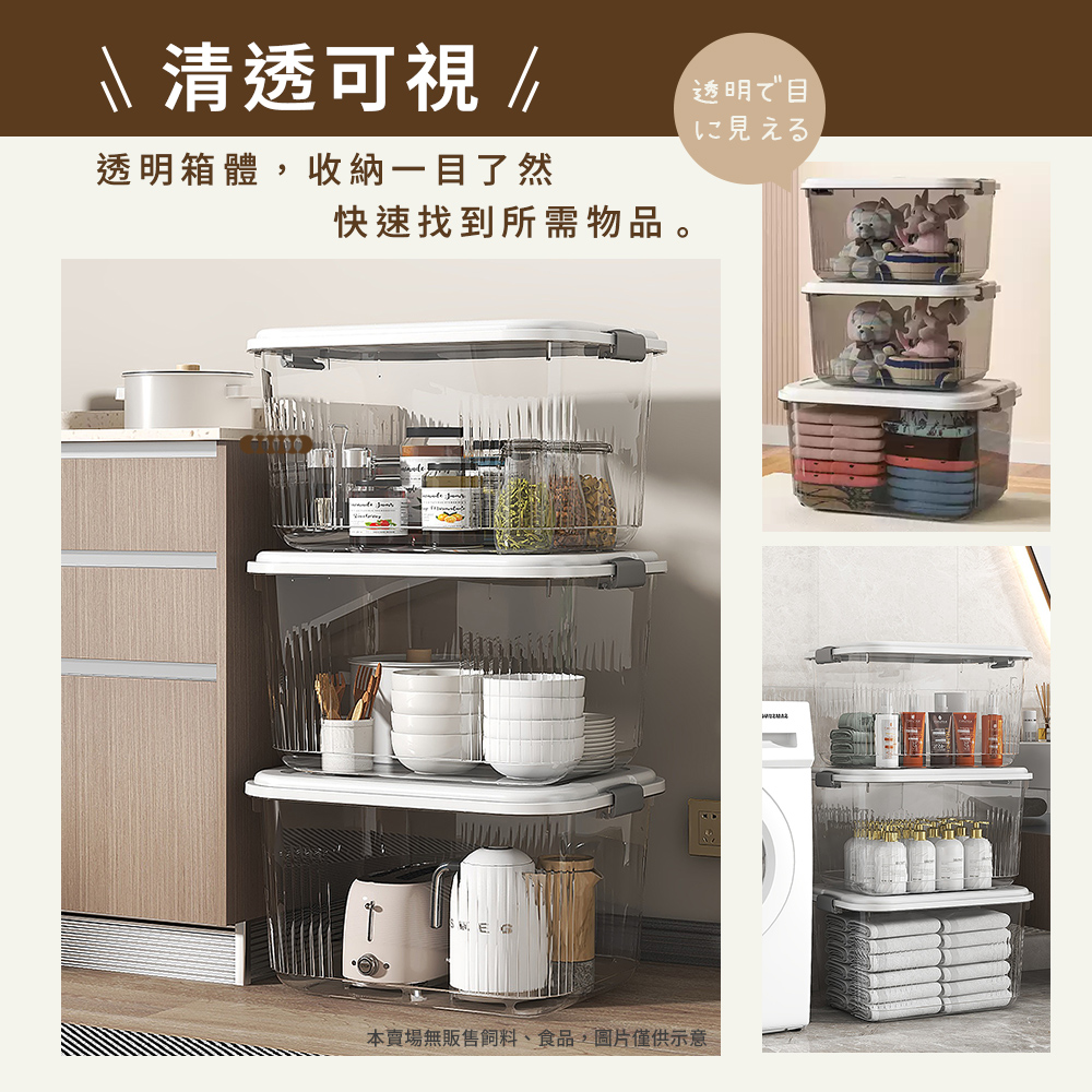 [夢巴黎] 透明整理箱, , large