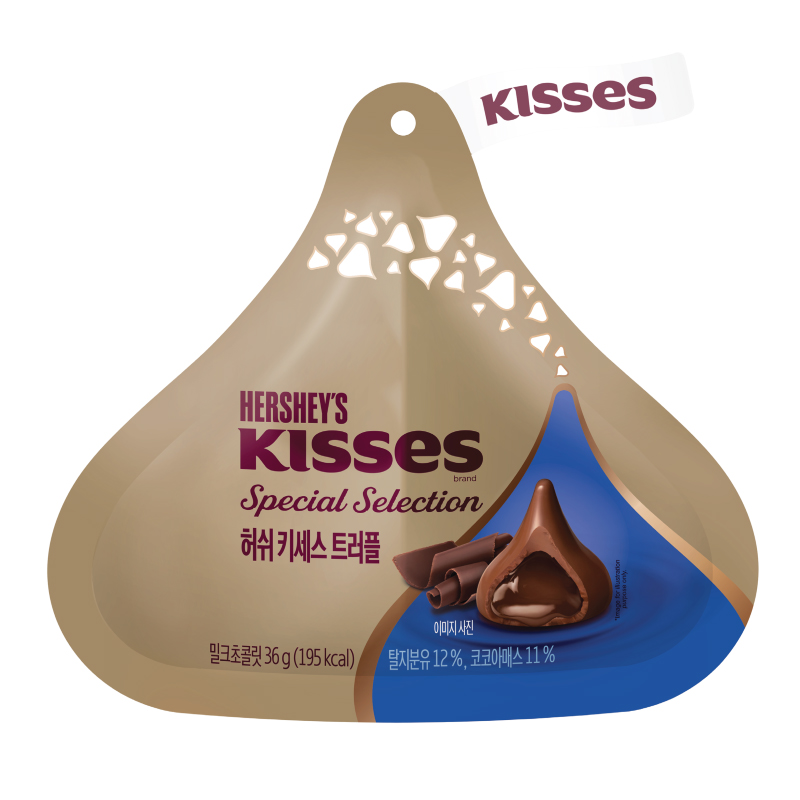 Kisses可可慕斯口味夾餡牛奶巧克力36g, , large
