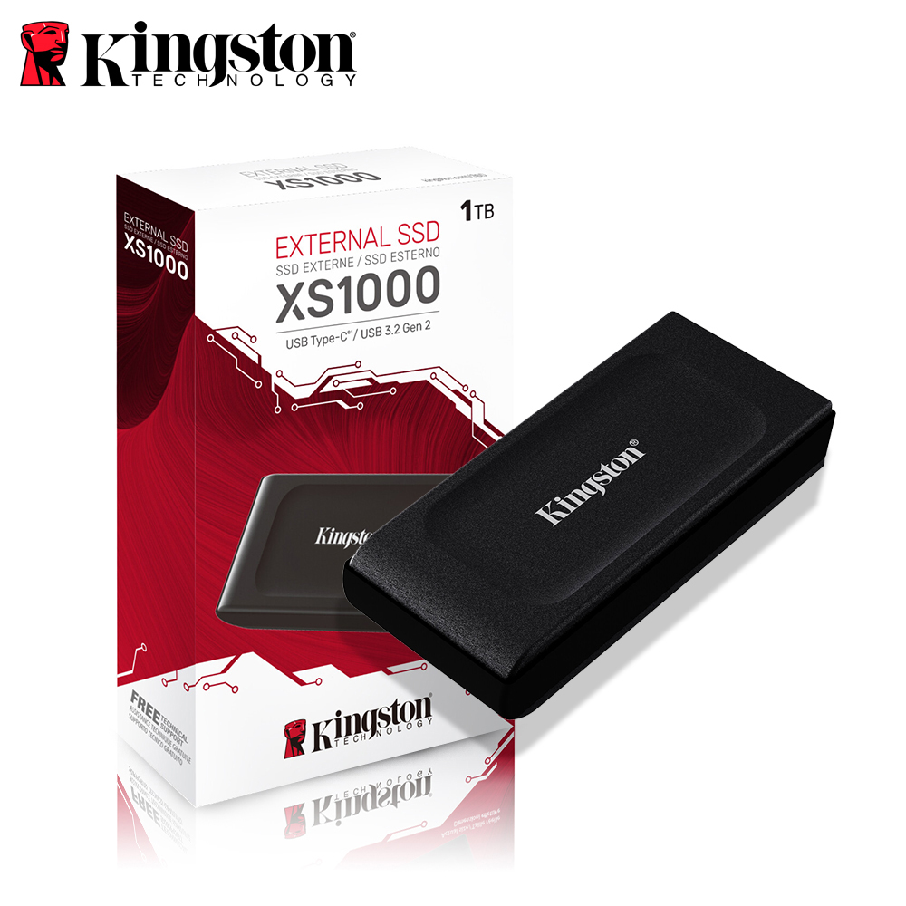【Kingston】XS1000 External SSD 1TB 黑色 外接式 USB 3.2 Gen 2 外接式 固態硬碟 讀取速度 1,050MB/s, , large