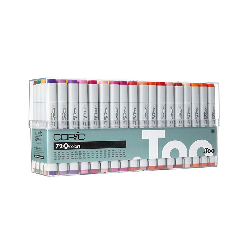 【COPIC】classic 經典 72A 第一代 set A 方桿麥克筆 72色 /盒裝(日本原裝進口), , large