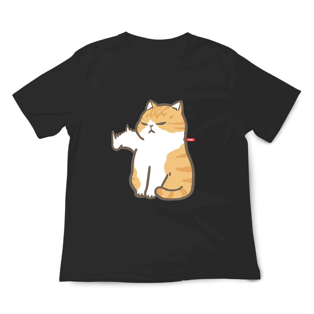 JZ TEE Shiba Inu & Cat - Catching Frisbee Graphic Tee, , large