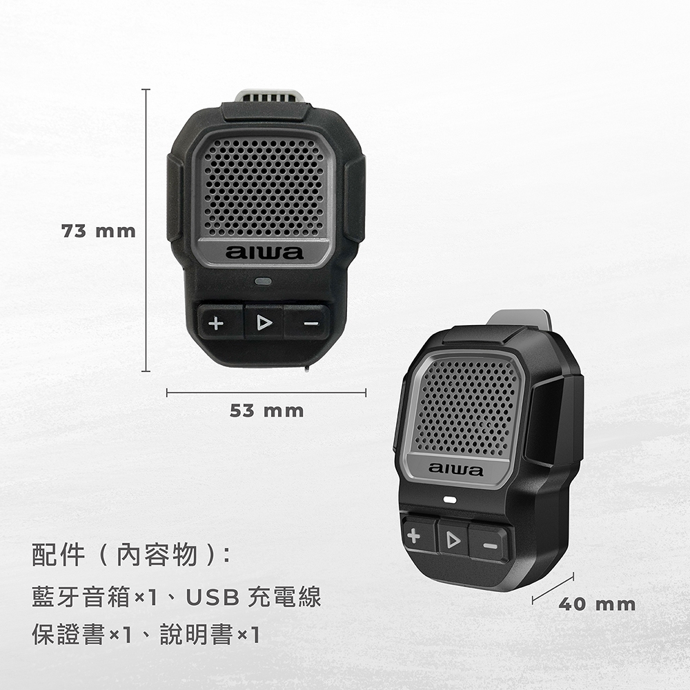 AIWA 愛華 便攜式藍牙音箱 CP-X30 灰色, 灰色, large