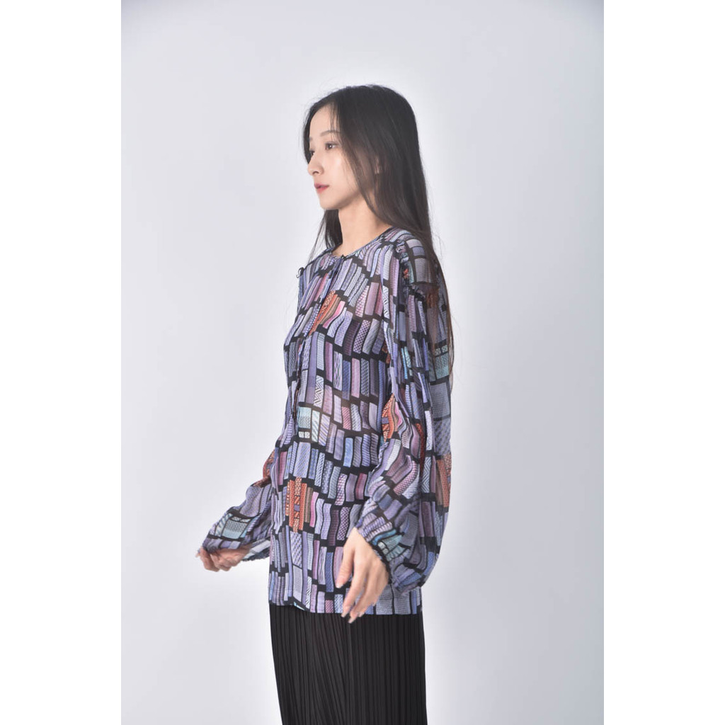 (S) see by chloe透紗紫色長袖上衣二手衣, , large