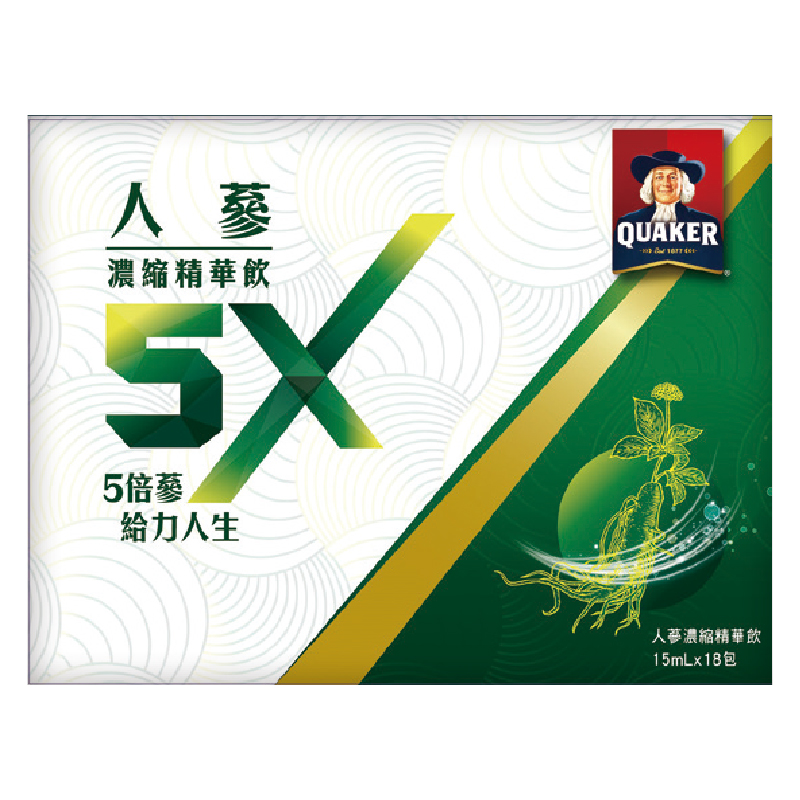 桂格5x人蔘濃縮精華飲盒裝15ml 18包 家樂福線上購物