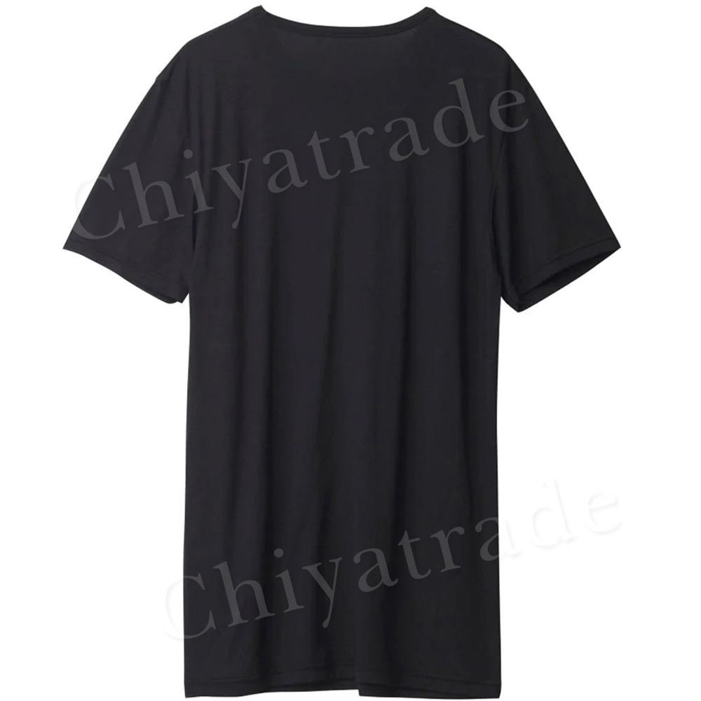 【日本郡是Gunze】日本製 COOLMAGIC 男士機能涼感 V領 短袖 內衣 T-shirt-黑色-M, , large