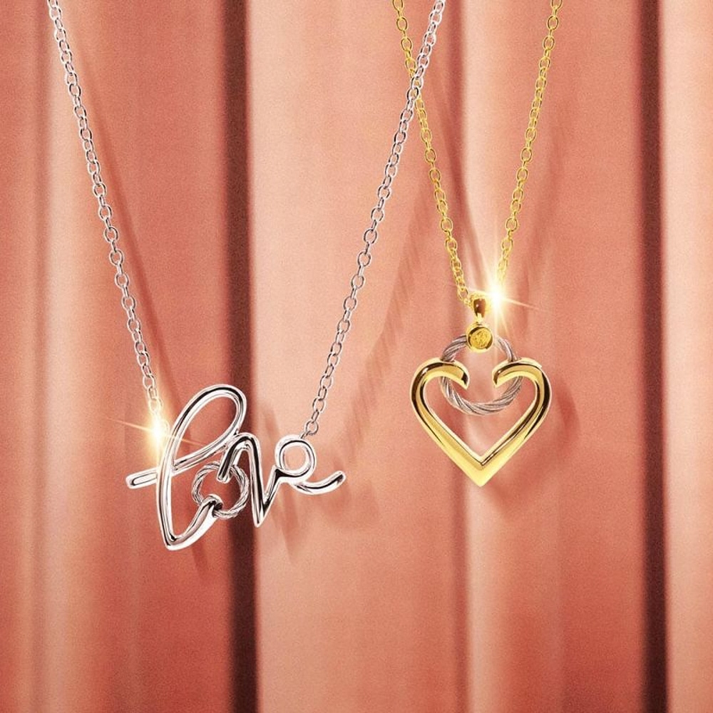 CHARRIOL 夏利豪 Silver necklace with Rh platiing 鋼索項鍊, , large