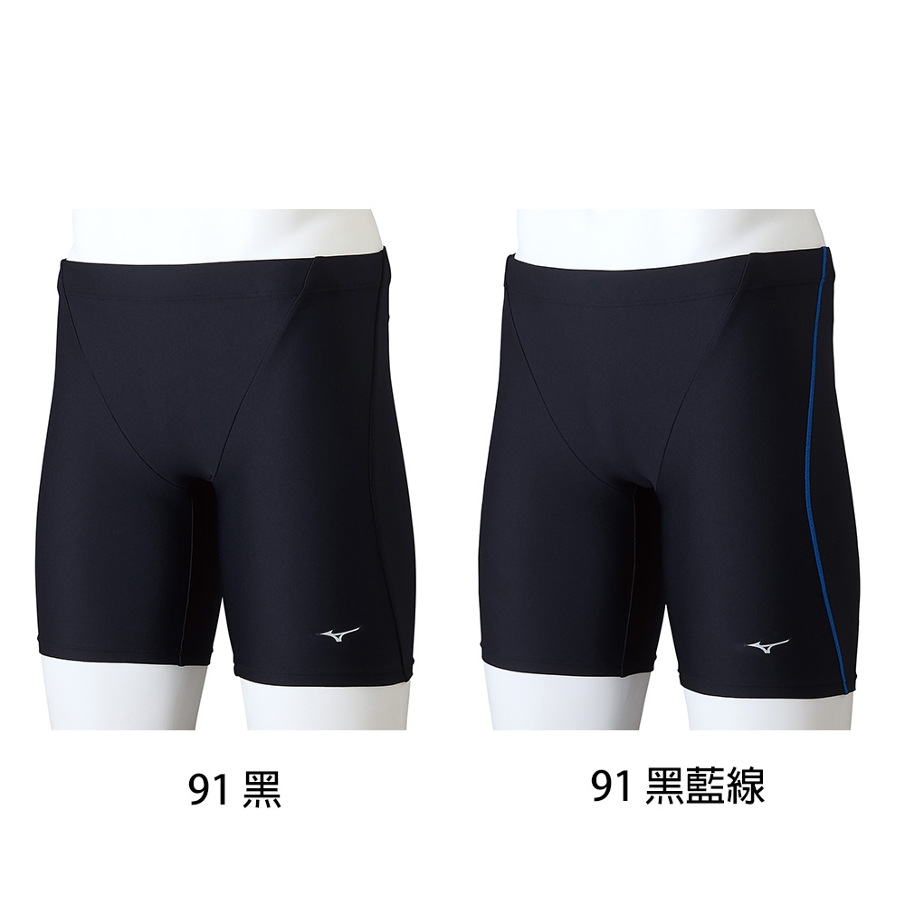 [秉宸] MIZUNO SWIM BASIC 男泳褲 素色線條 四角泳褲 長版泳褲 游泳褲 N2MBAA11 23FWO 樂買網, , large