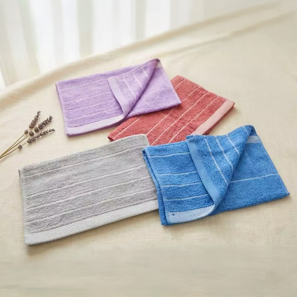 [Kaimei Cotton] 10 randomly selected MIT made in Taiwan 16 taels pure cotton silky white line children's scarf, , large