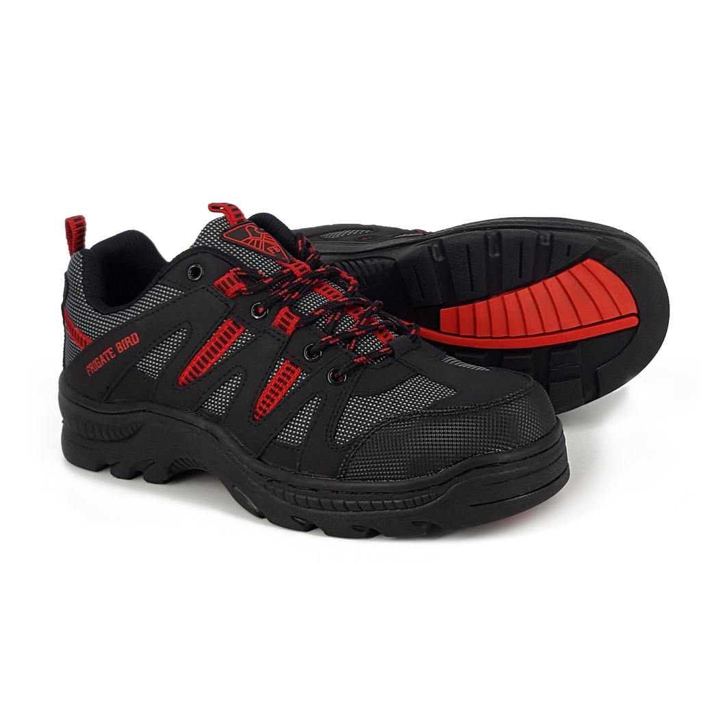 FRIG ATE BIRD 鋼頭運動鞋防穿刺 7083黑紅/咖桔, , large
