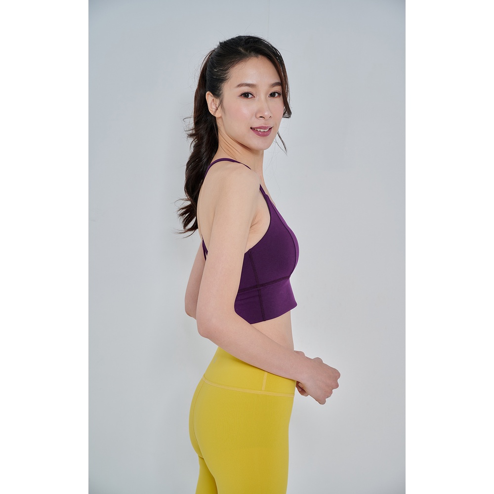 YOGA FLOW Alma Bra - 麻花短版上衣 - 菖浦紫 Dark Purple, , large