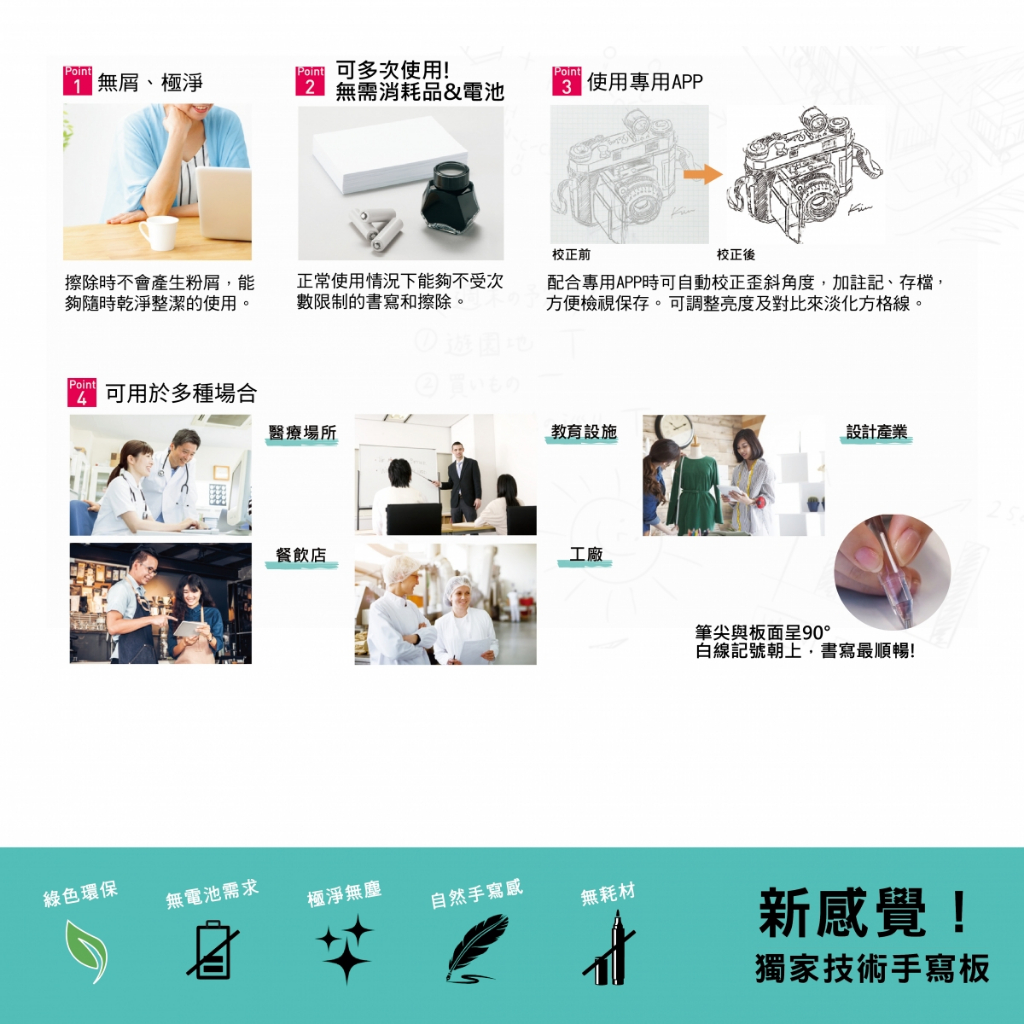 *需預訂 普樂士PLUS  Kaite2 磁性手寫板-A4空白【內含鋼筆型專用筆和板擦各1】(428-712), , large